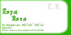 roza moro business card